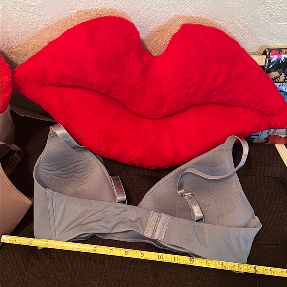 #1337***Women's Wireless Bra Set - Blue, Pink, Cream - Picture 3 of 7